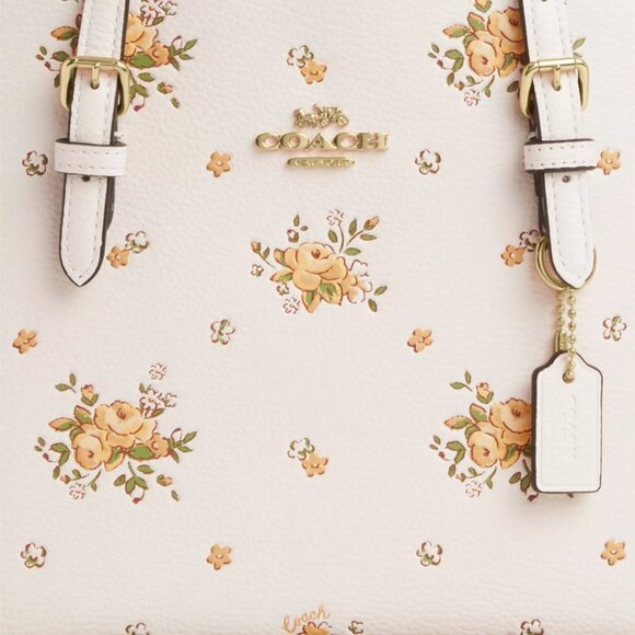 🌸❤️ Coach Mollie Tote Bag 25 With Floral Print - Picture 5 of 10